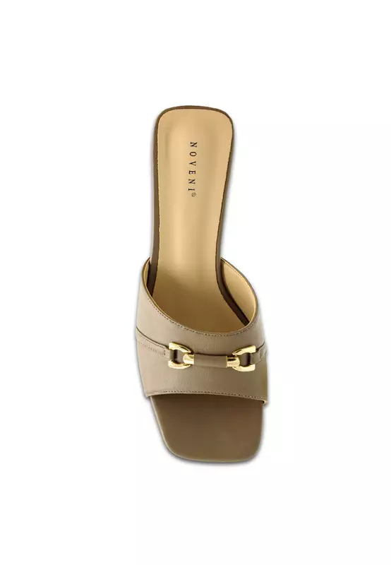 Slip On Faux Leather Fashion Heels