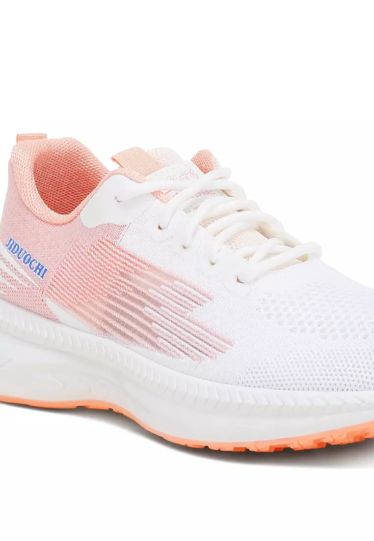 Lace-Up Chunky Sneakers in Pink