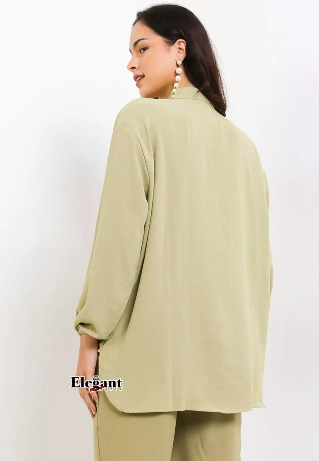 Kaionay Blouse Oversize Hijau Avocado