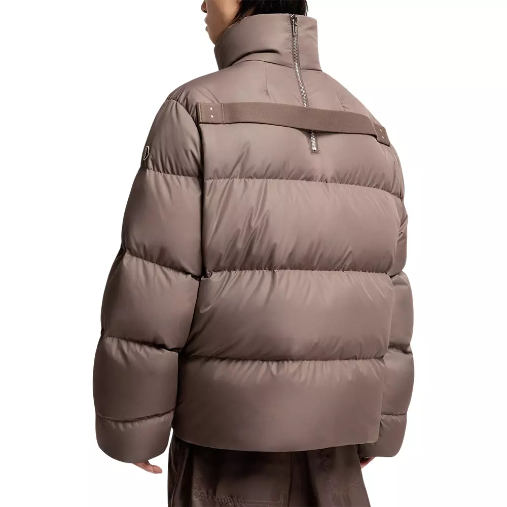 M + Rick Owens Cyclopic Short Down Jacket Taupe