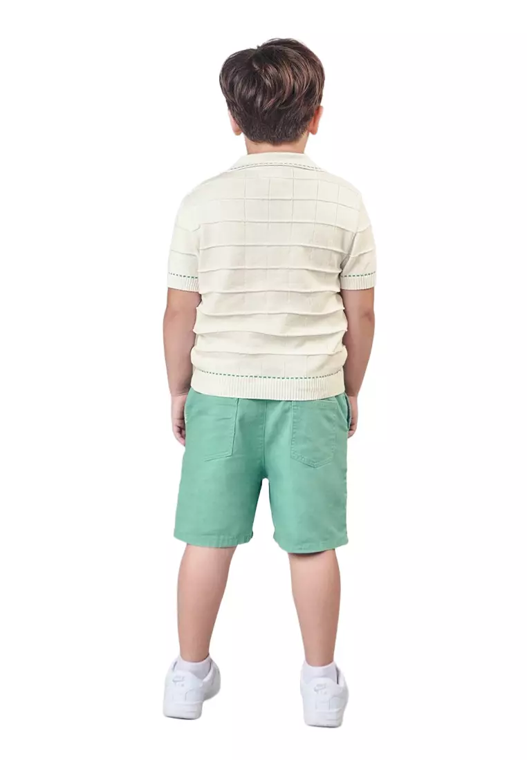 Mason Textured Knit Polo Shirt With Contrast Details