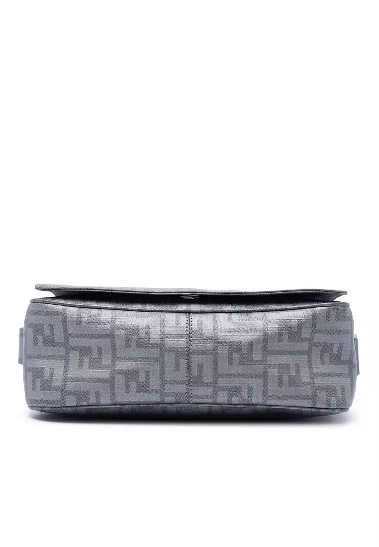 Pre-Loved Fendi Zucca Spalmati Flap Crossbody