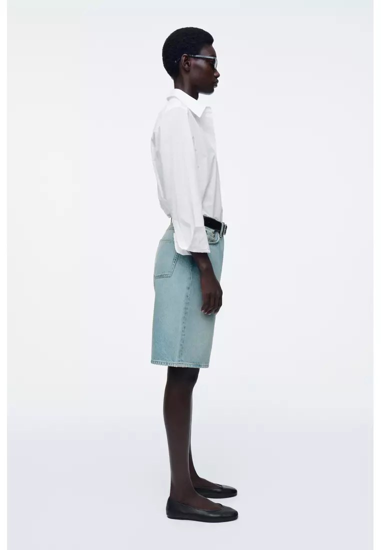 LONGLINE DENIM SHORTS