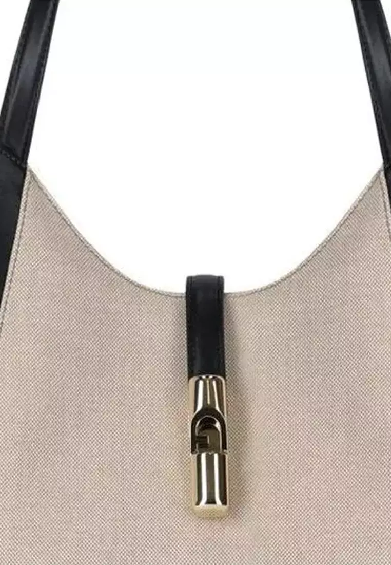 Ladies' Handbag Light in Black Beige WB01729 BX3542