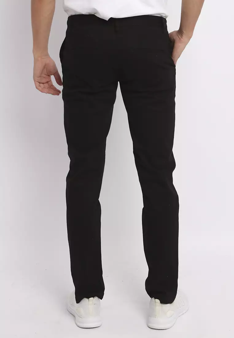 MAGINOT BEAL BLACK Celana Chinos Slim Fit Stretch