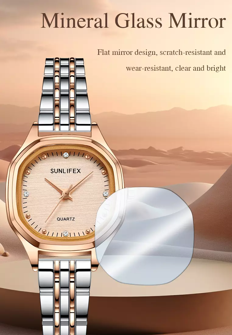 Jam Tangan Wanita 6015 Kecil Elegan Simpel Analog Korea Jam Tangan Cewek Original silverrose