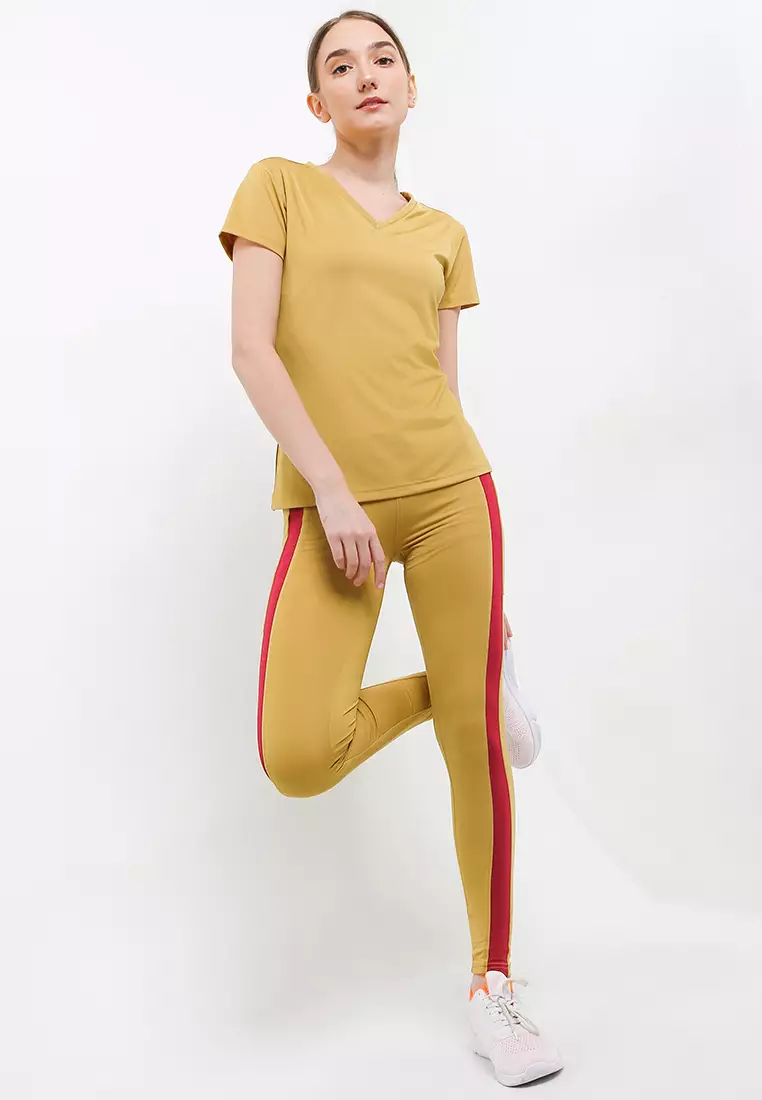Celana Panjang Legging Olahraga Ladies Sport Long Pants Active Sport Olahraga Senam Yoga Pilates Gym Ketat Spandex