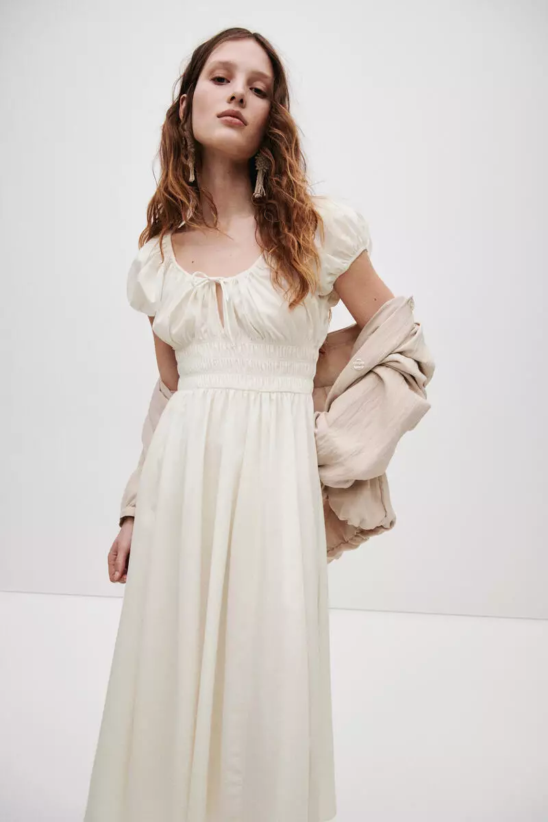 Smocked-waist dress