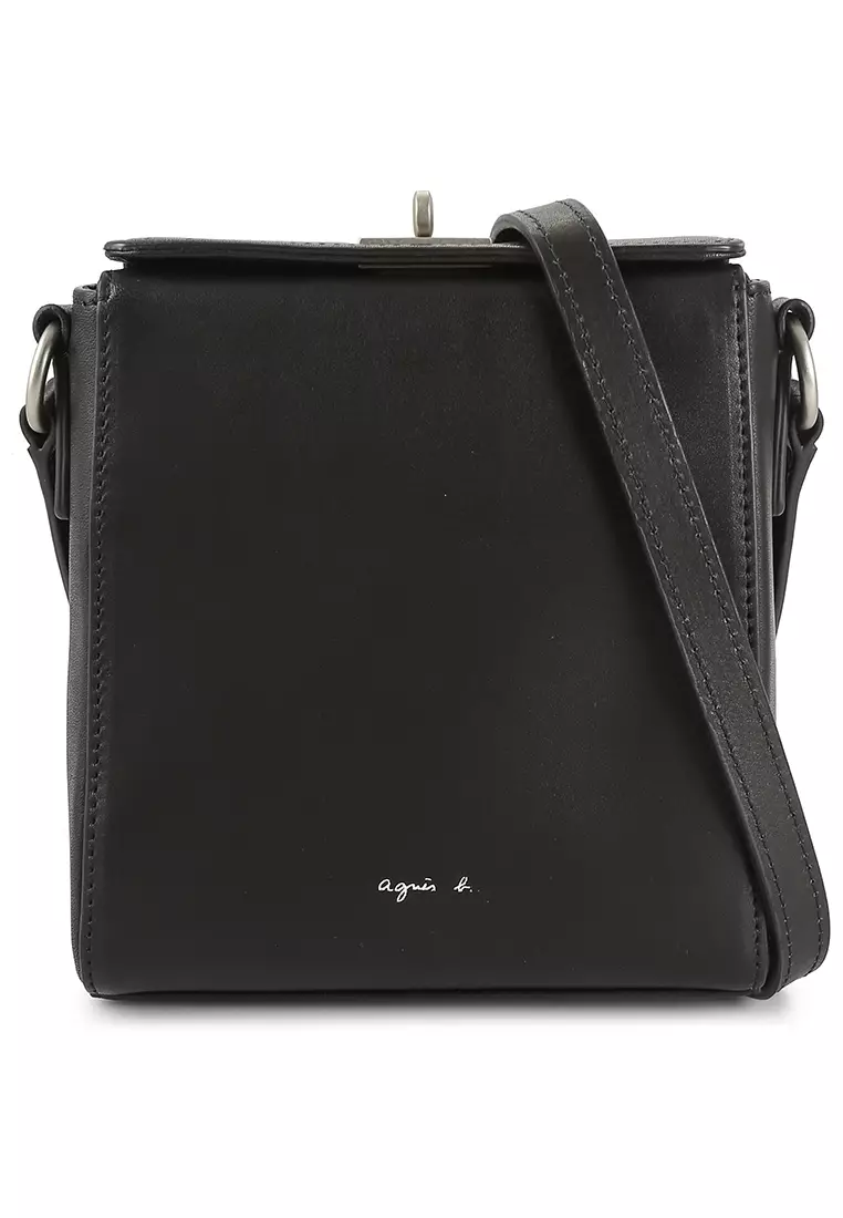 Agnes B. Embossed Logo Leather Shoulder Bag 2025 | Buy Agnes B. Online | ZALORA Hong Kong