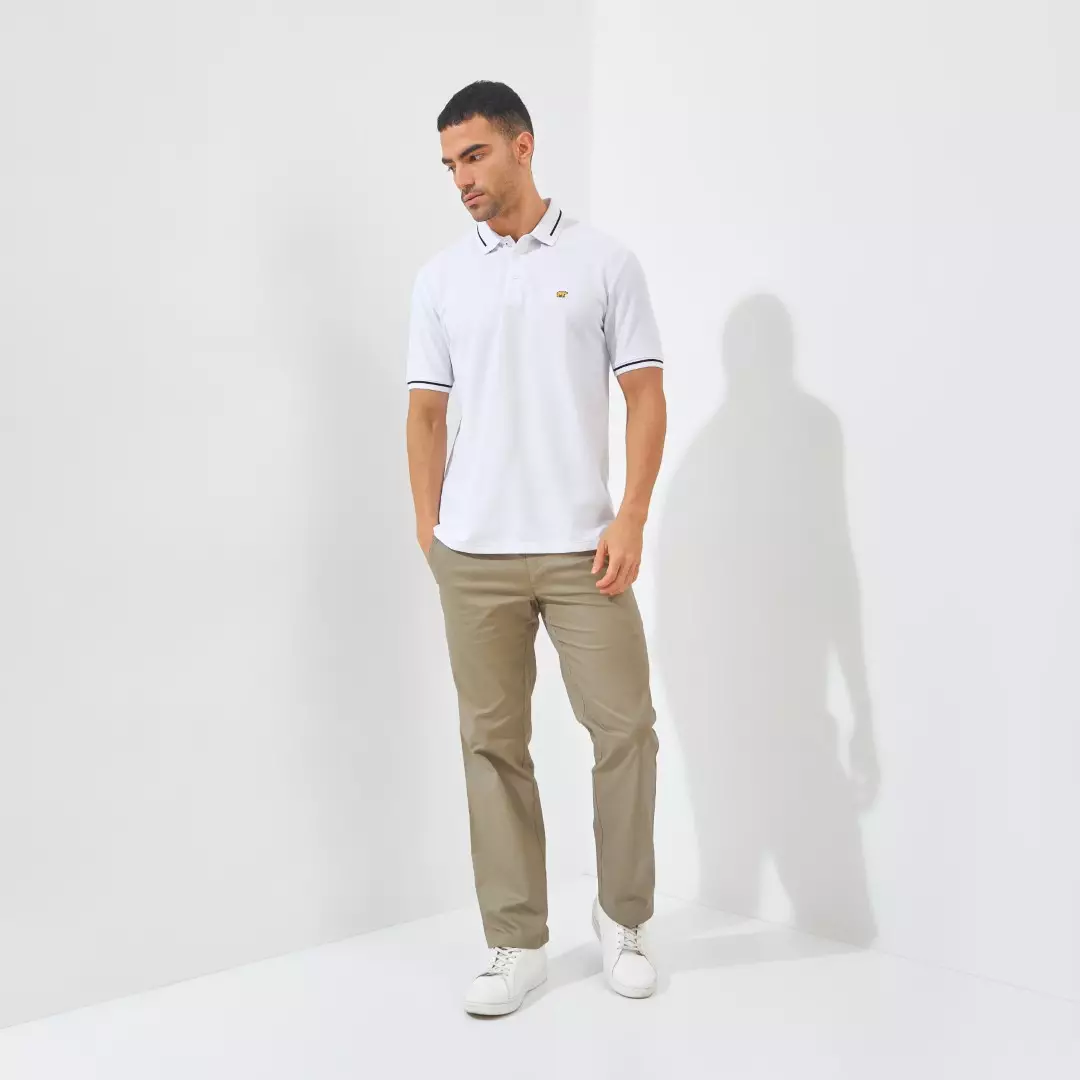 Jack Nicklaus Hubert Polo Shirt Pria Regular Fit Putih Colour White