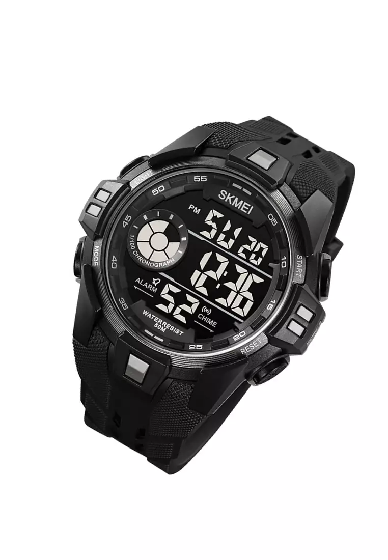 Jam Tangan Digital Pria Sporty Chrono Material TPU Waterproof ORIGINAL