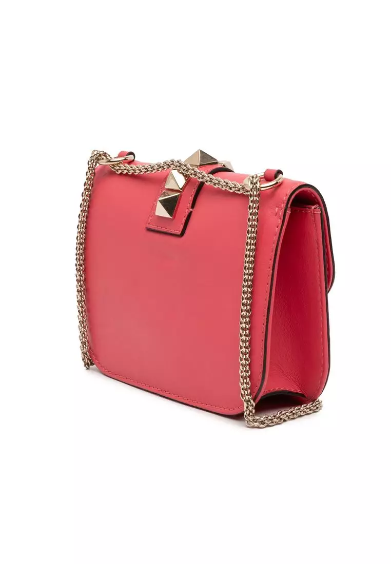 Pre-Loved Valentino Small Rockstud Glam Lock Crossbody