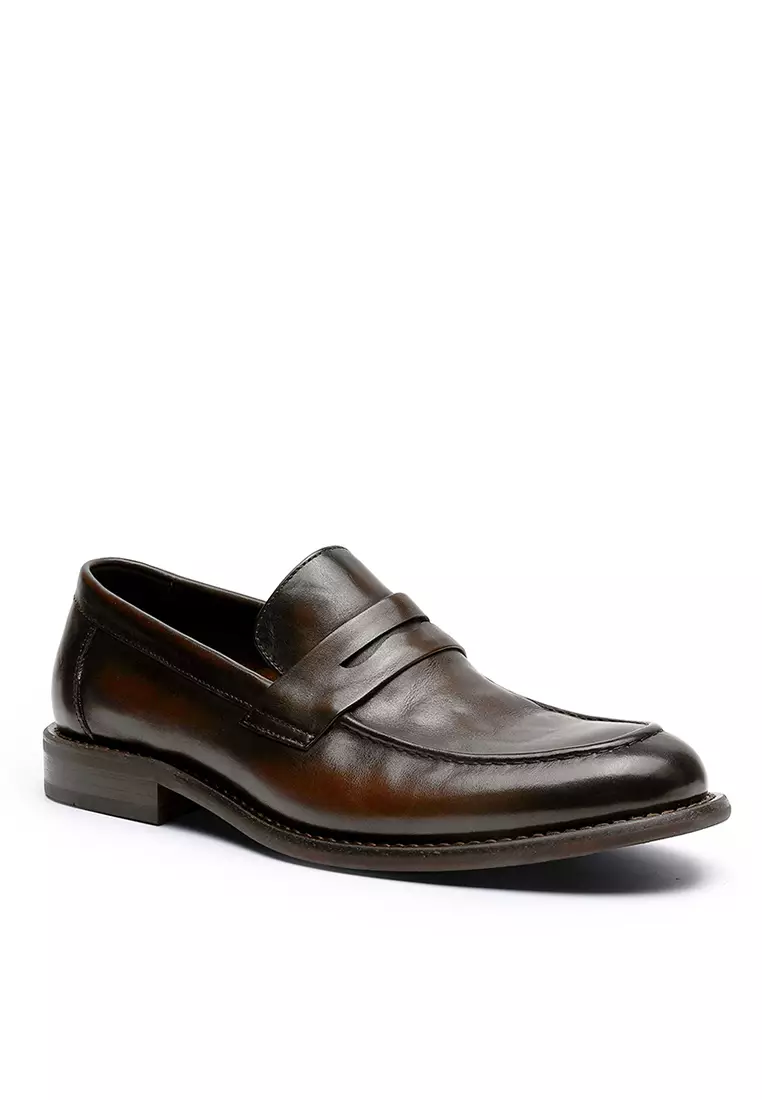 Grain Leather Penny Loafers DS1309-01-02