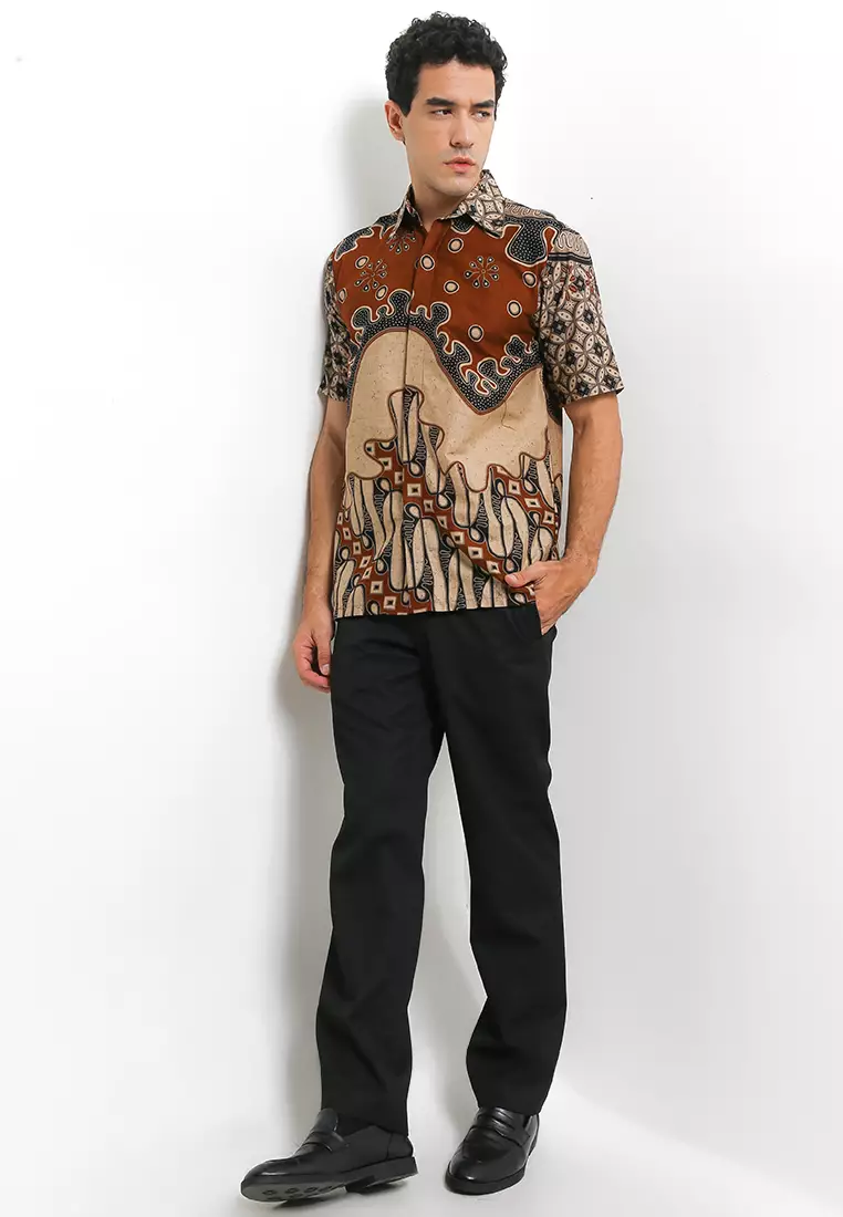 Banyuaji Kemeja Batik Exclusive Premium Pria Casual Modern Lengan Pendek