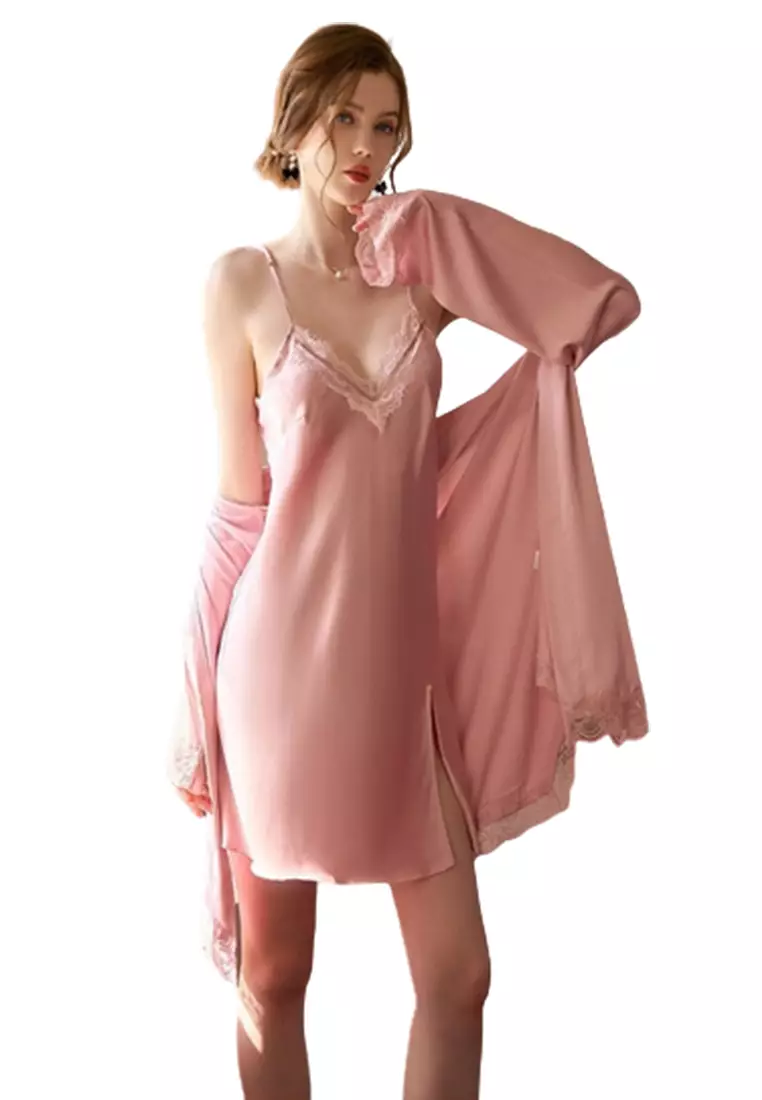 ZITIQUE Ladies sexy pajamas pink 2024