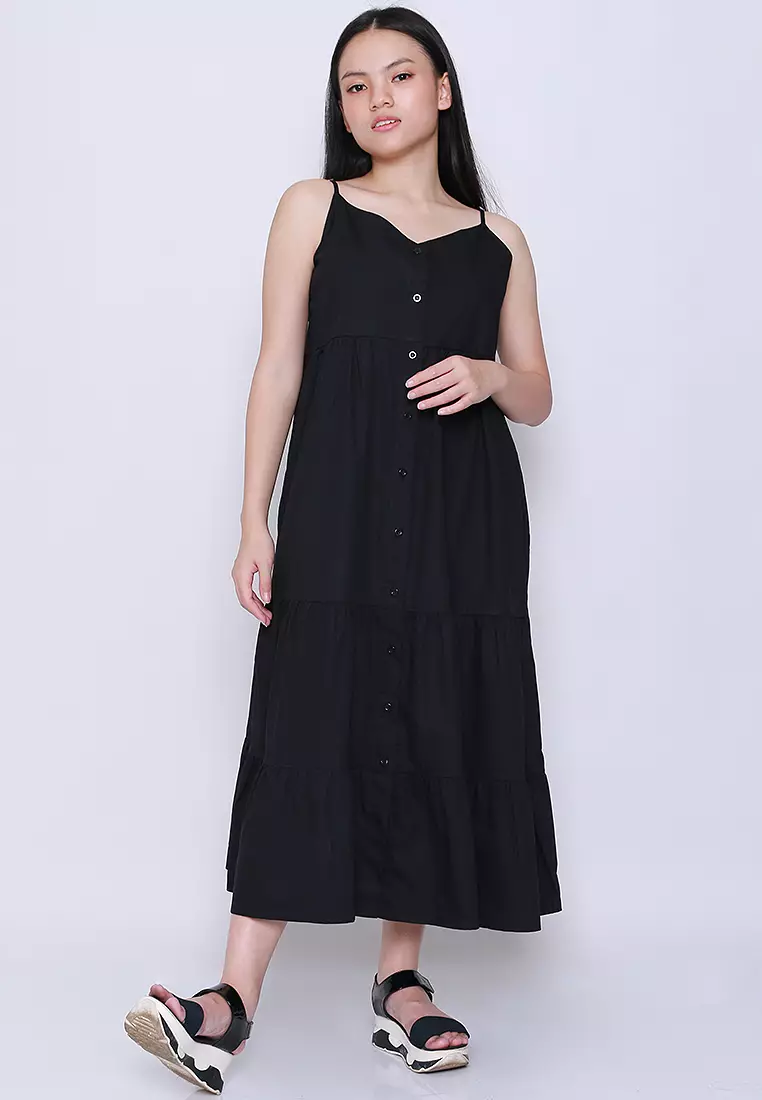 Sleeveless Rample Long Dress