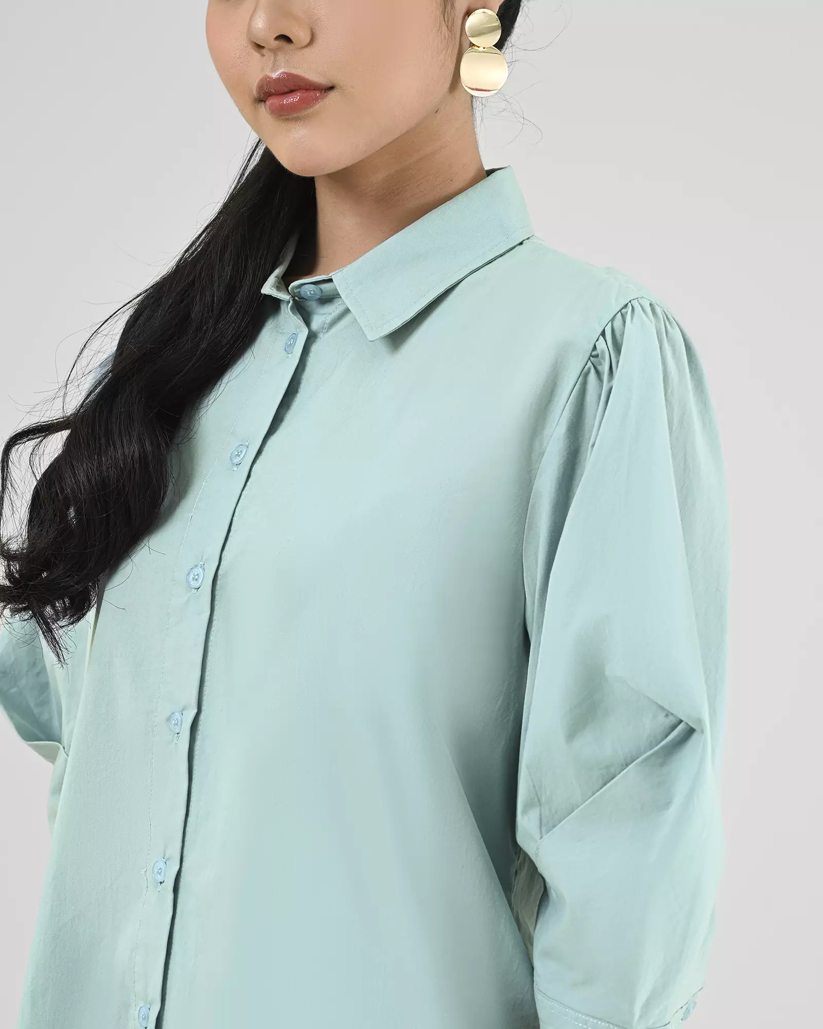 Geulis.id KARISA SHIRT - Lightblue