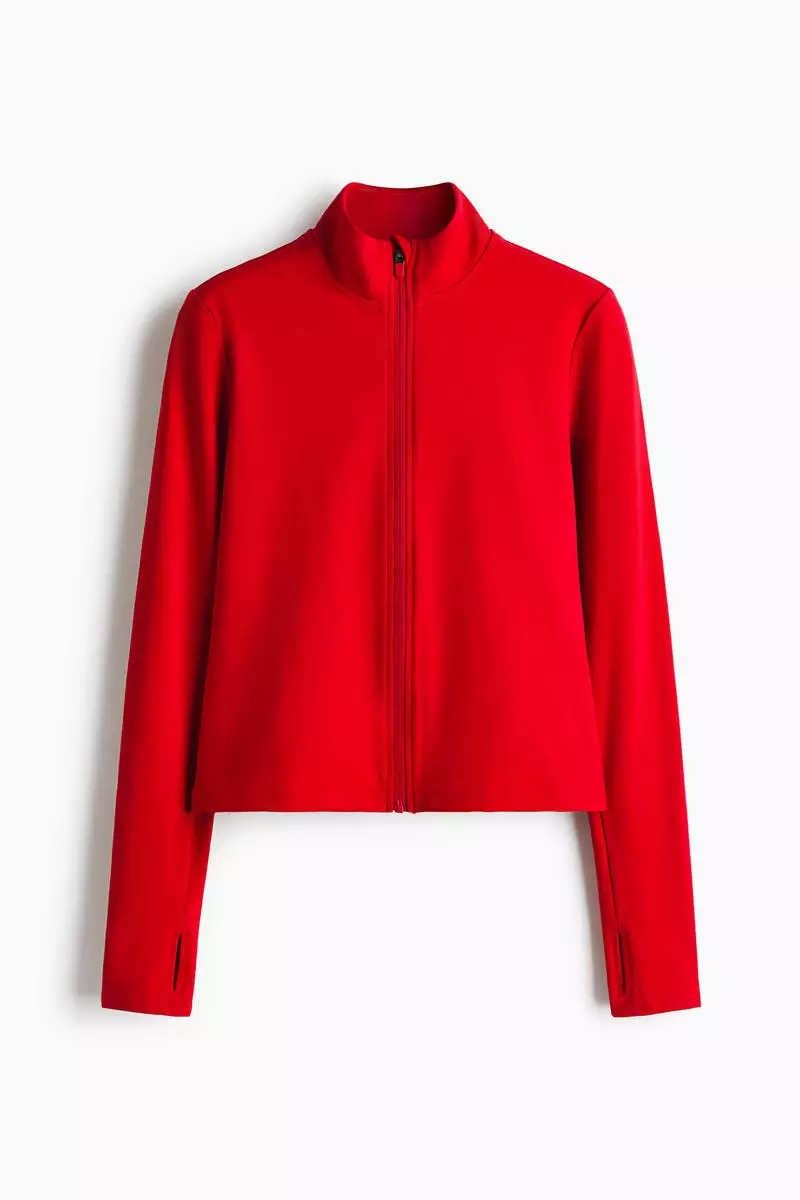 Zip-through sports jacket with SoftMove™