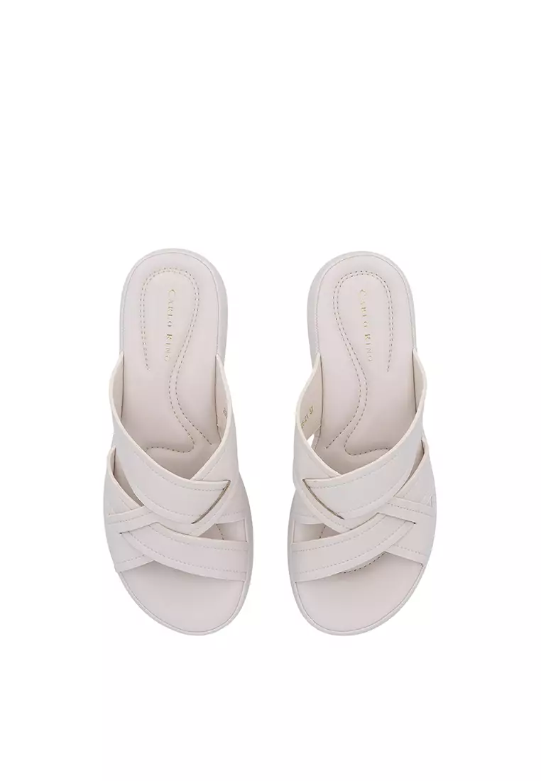 Beige CR Calla Wedge Sandals