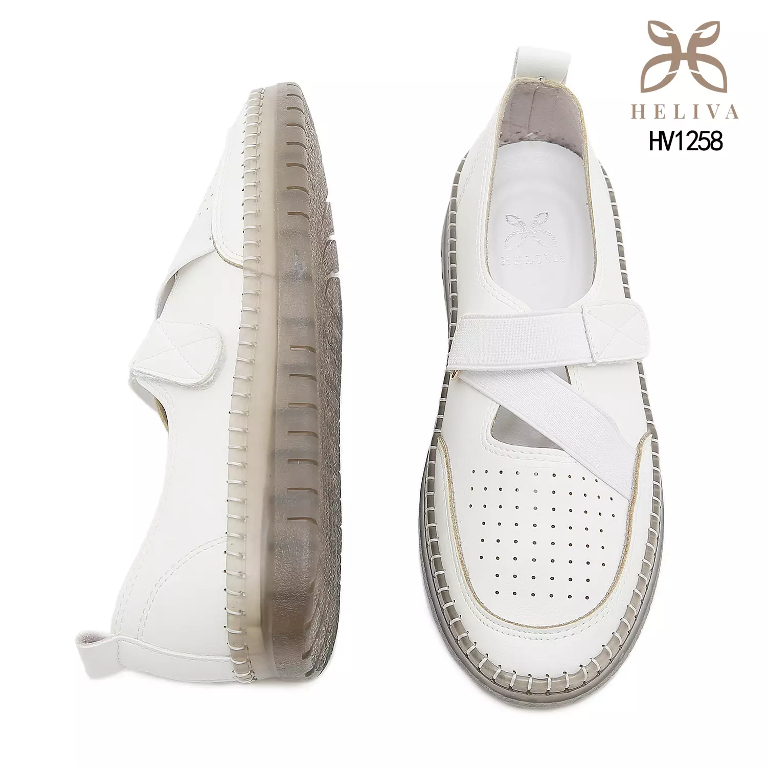 Heliva Avenna Slip-On Flats with Elastic Cross Straps HV1258