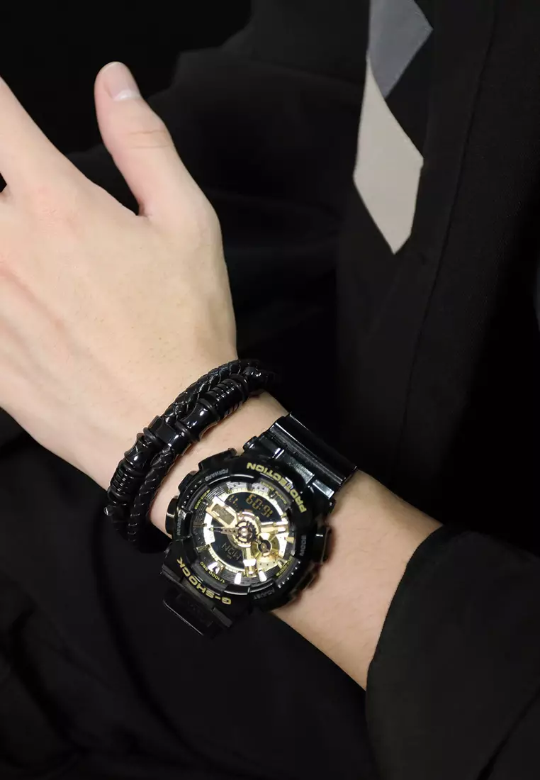 型男磁吸扣鈦鋼手環