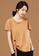 A-IN GIRLS brown All-Match Solid Color Short-Sleeved T-Shirt 390CFAABE0DCA6GS_3