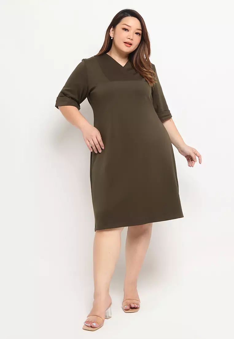 Plus Size Dress Annet Army