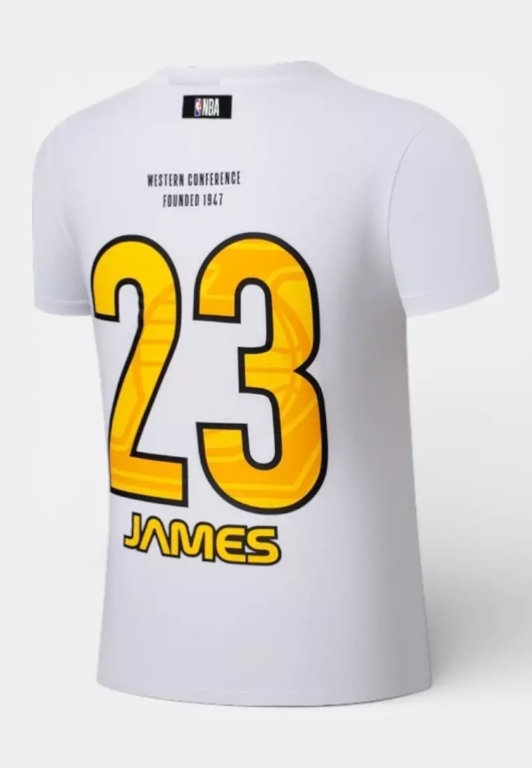 #23 James Lebron Los Angeles Lakers Tshirt for Men Full Court Collection [N6Q1]