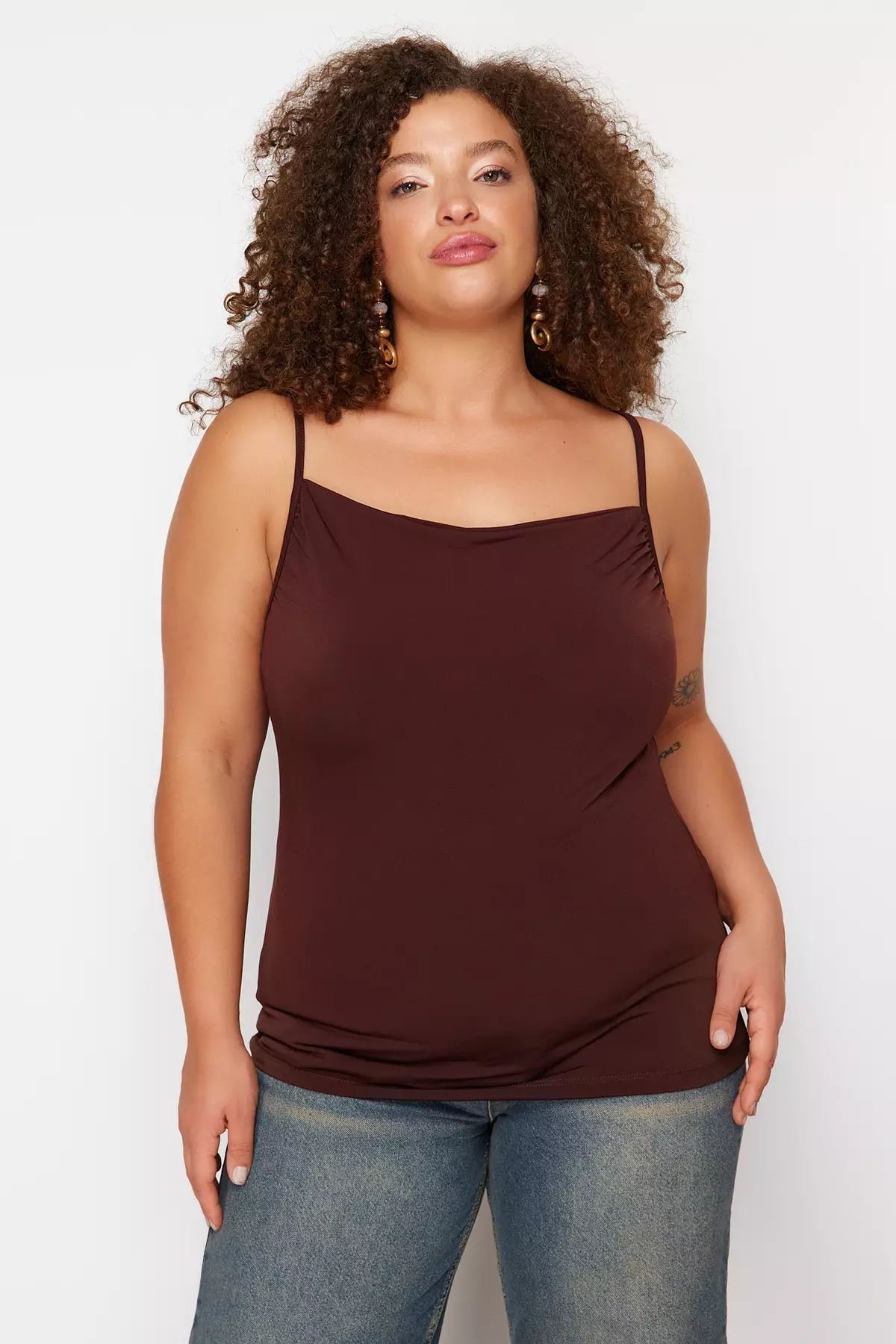 Plus Size Strappy Cami Top