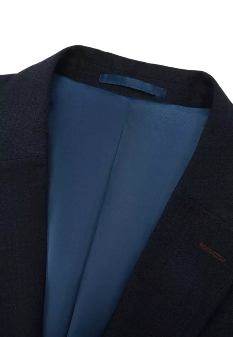 Anti-Bacterial Slim Fit Textured Suit Blazer