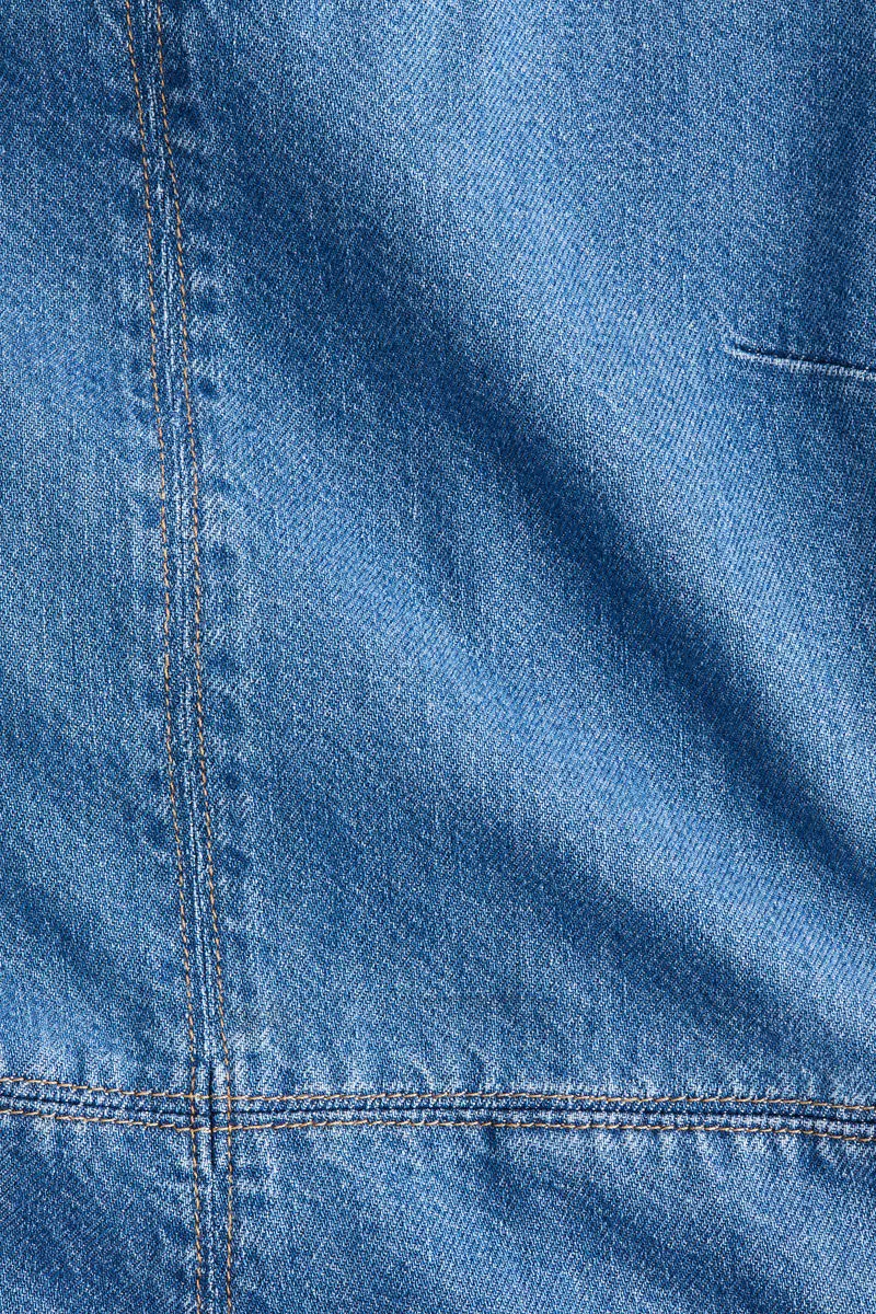 Belted denim playsuit