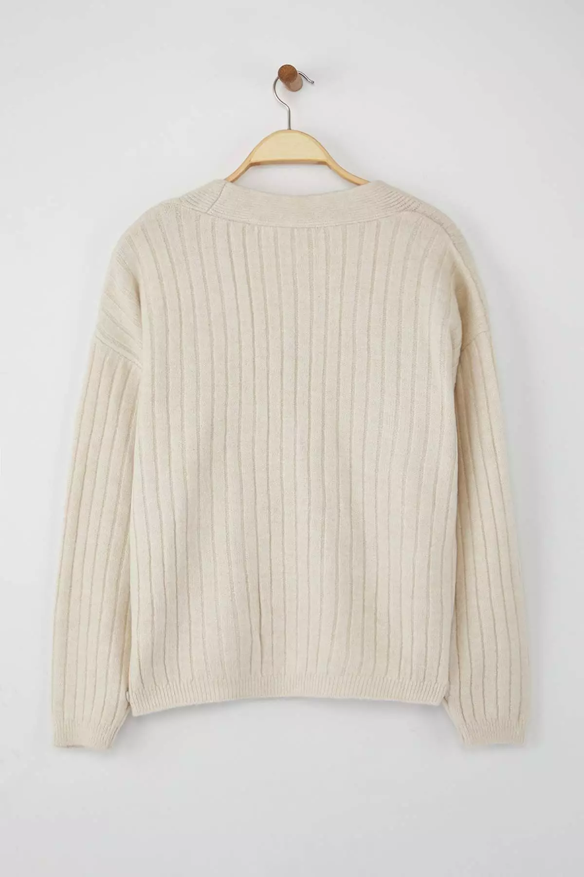 Wardrobe Essentials Stone Soft Texture Basic Wide Pattern Knit Cardigan | Twoaw26Hi00119