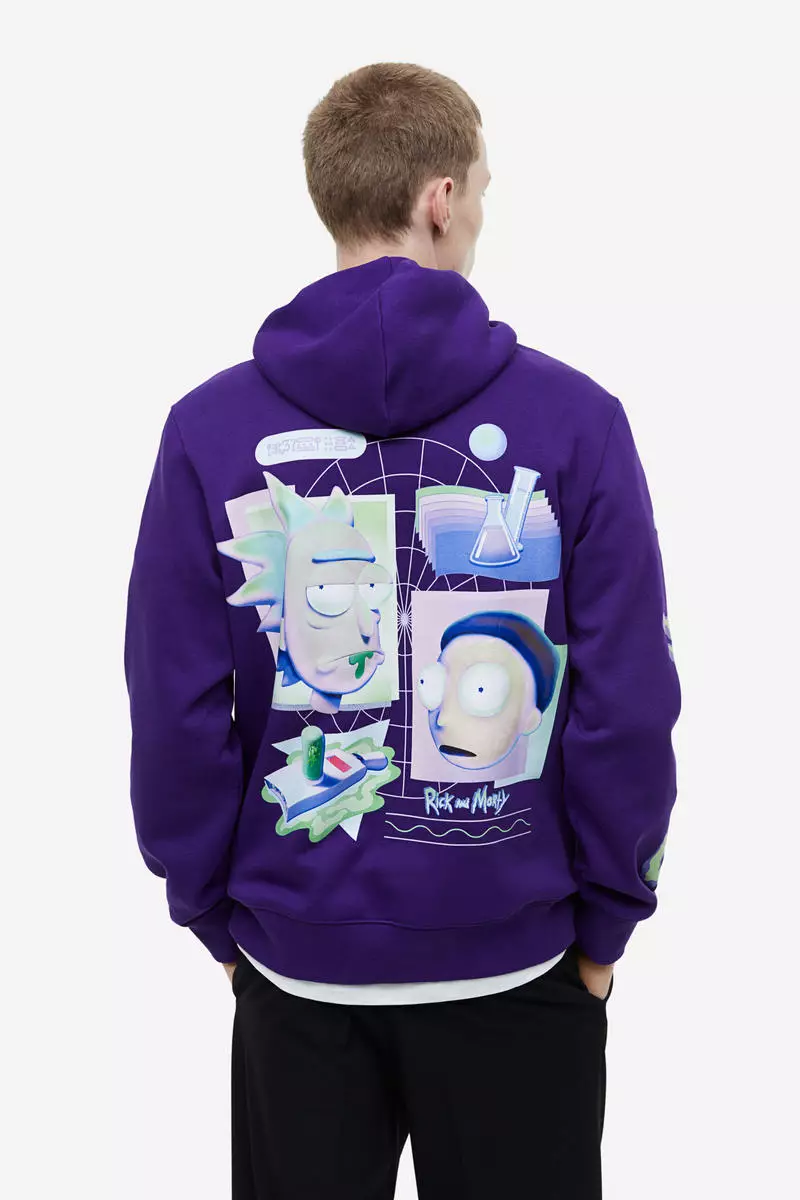 H and discount m purple hoodie