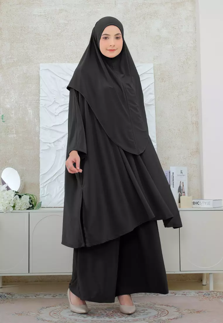 Cotton Bee - Lunara Tunik Set | Tunik Kulot Khimar | Setelan Wanita - XL