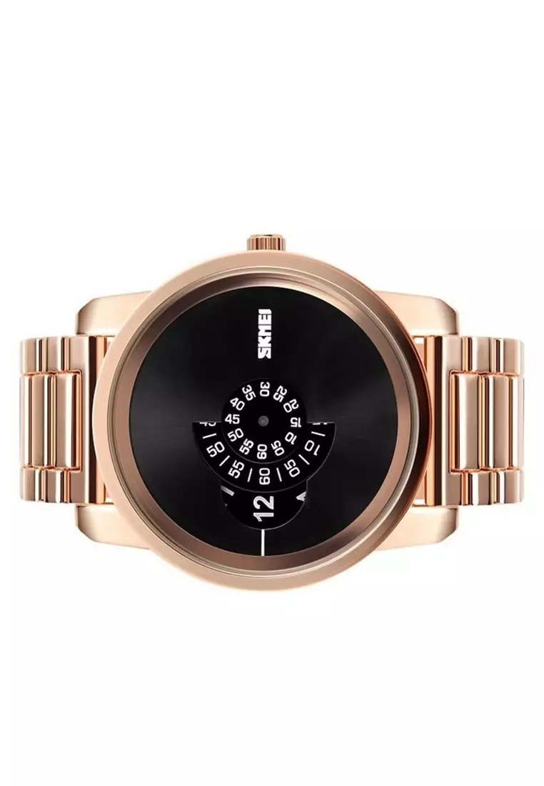 Jam Tangan Kasual Analog Pria Material Stainless Steel AM12 ORIGINAL