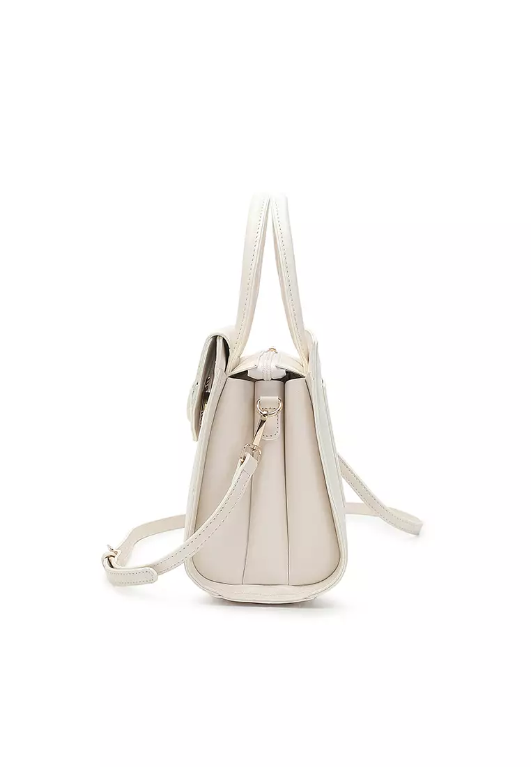 Women's Top Handle Bag / Sling Bag / Crossbody Bag / Shoulder Bag (Tas Tangan / Tas Selempang / Tas Bahu) - Krem