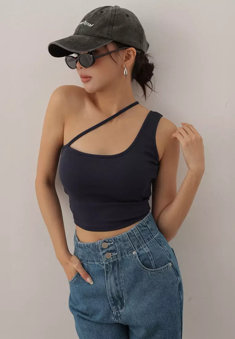 Buy AIR SPACE One Shoulder Padded Top 2025 Online ZALORA