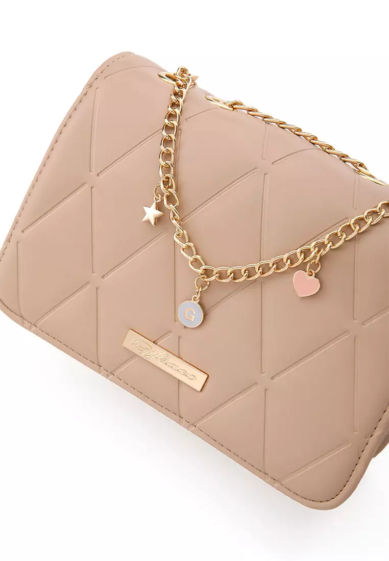 GYKACO NAERA Khaki - Tas Wanita Sling Bag - Fashion Top Handle Bag (Import)