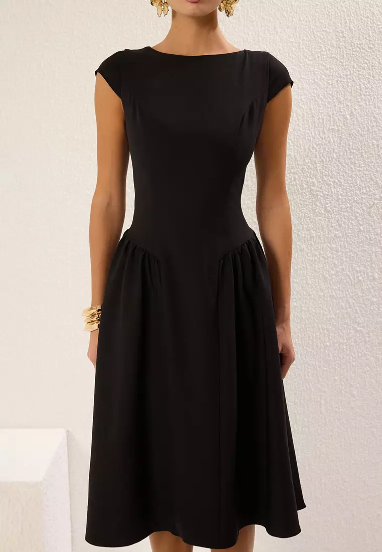 Open Back Midi Dress