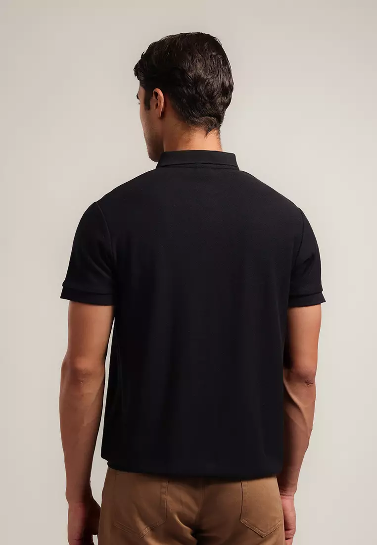 MOC - Kaos Polo Polos Pria Lengan Pendek Bentley - Black