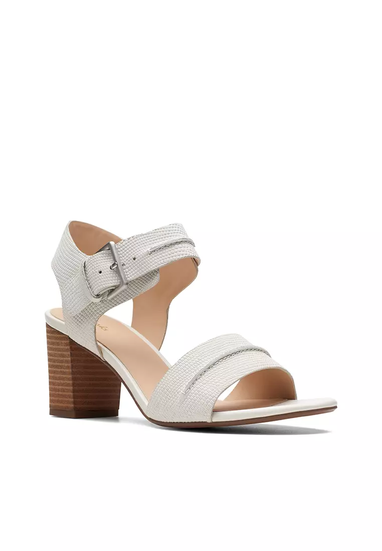 Clarks white heels outlet