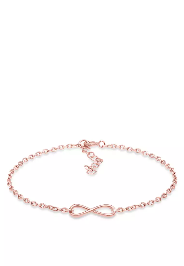 Elli Armbanden Dames Infinity Symbol Infinity Basic Met Kristallen In 925 Sterling Zilver