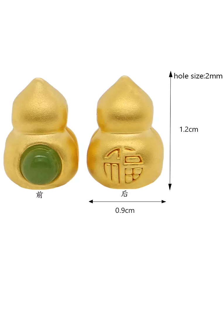 LITZ 999 (24K) 金玉葫蘆吊飾