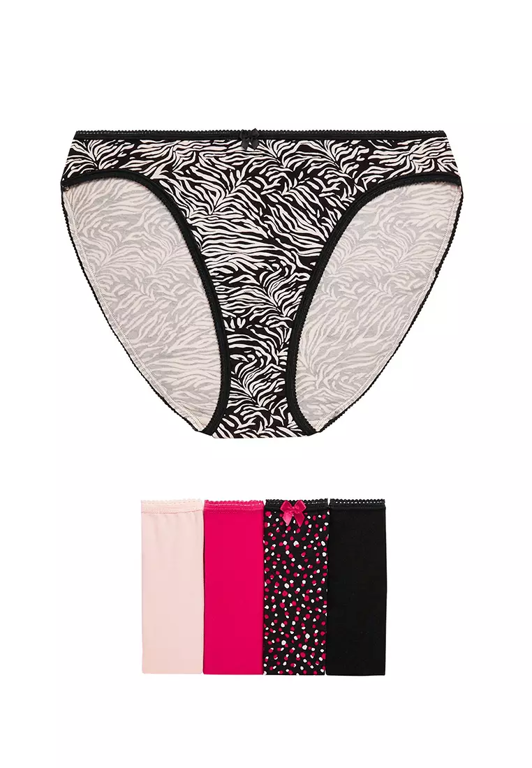NEW! M&S Boutique Marks & Spencer black floral thong G-string briefs  knickers