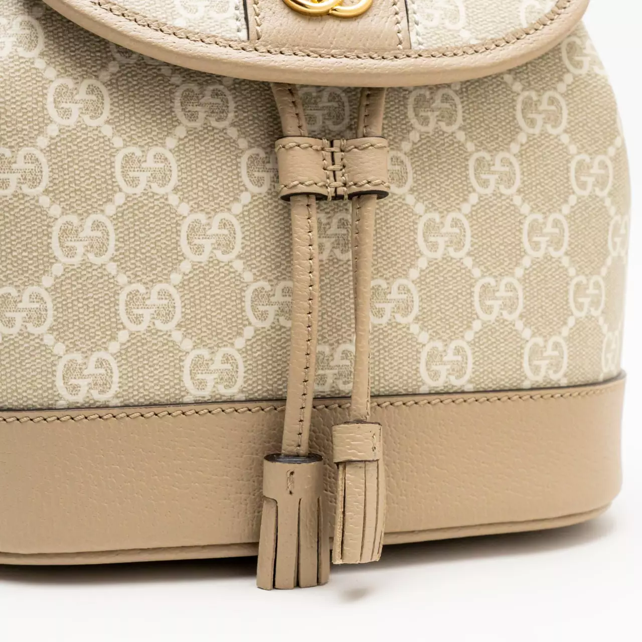 [4.4PRIL KEJUTAN HARGA] Ophidia GG Supreme Canvas Mini Backpack Beige White