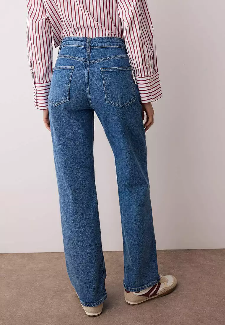 High Waist Comfort New Straight Jeans