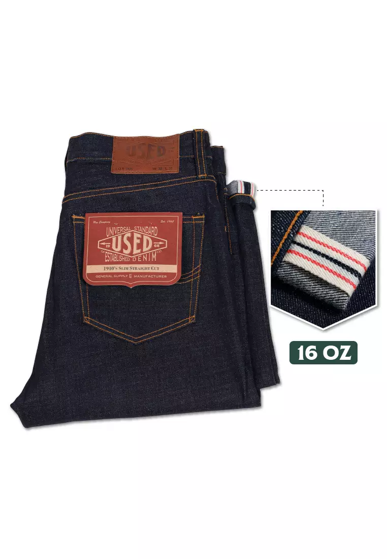 Used 1968 - Celana Panjang Pria Denim Regular Straight Cut Double Red Selvedge 16oz