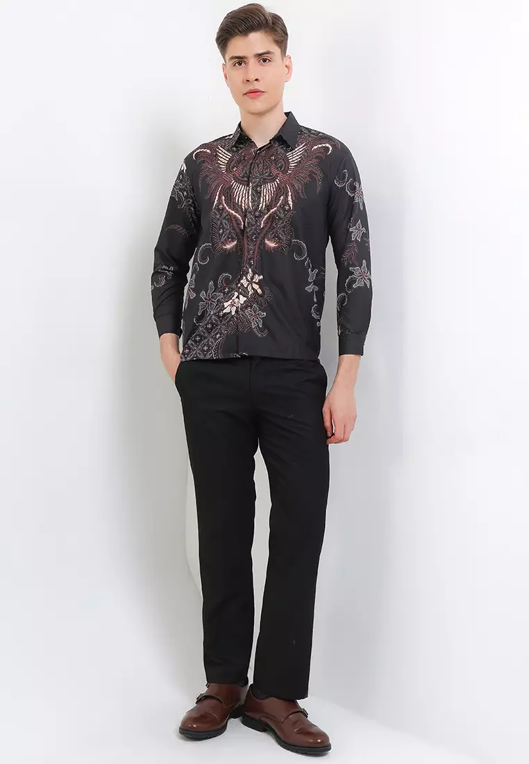 Kawiswara Kemeja Batik Exclusive Premium Pria Casual Modern Lengan Panjang