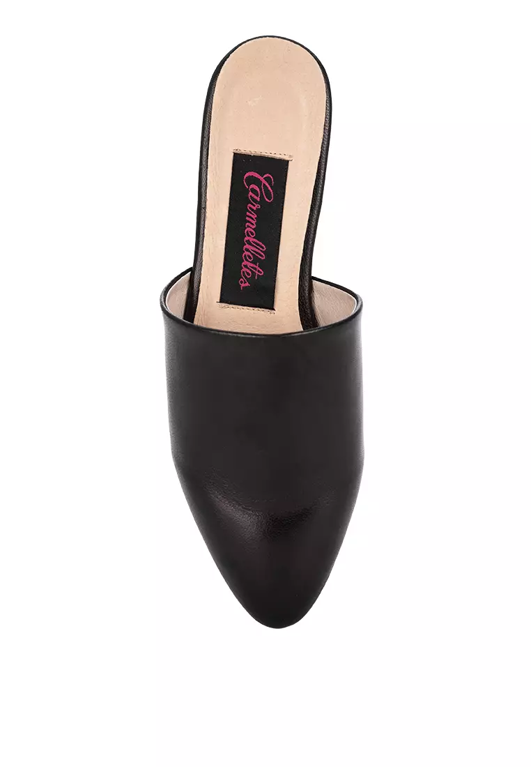 Leather Flats Mules