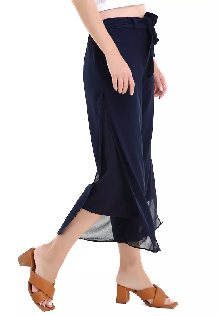 Axel Long Pants Design Simple Bawahan Wanita Casual - Navy